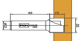 Алмазные концевые профильные фрезы IRONMAC для выборки четверти в заготовках