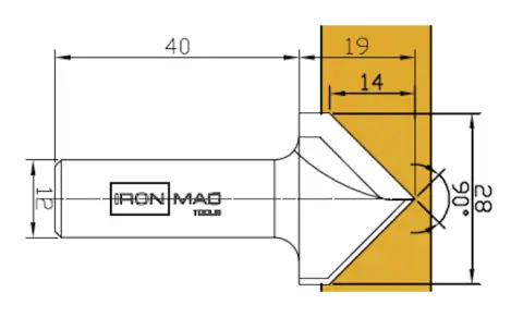 Алмазные концевые профильные фрезы IRONMAC Угловые