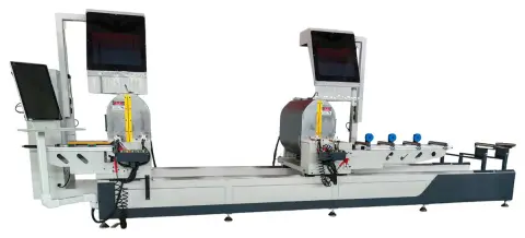 Автоматическая двухголовая пила с ЧПУ QUADRO ALUCUT CNC 550 х 4500 Servo 22,5° - 157,5°