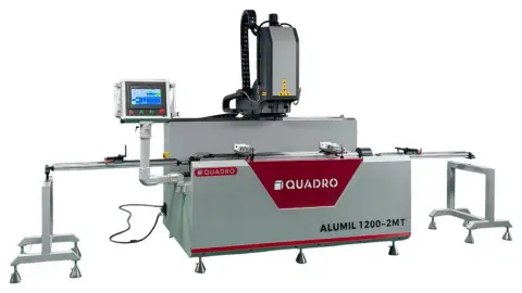 Фрезерный станок ЧПУ с двумя шпинделями и поворотным столом QUADRO ALUMIL 1200-2MT