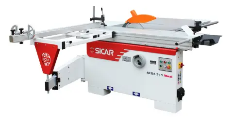 Круглопильный станок с кареткой с электроподъемом пилы SICAR SEGA 315 Maxi