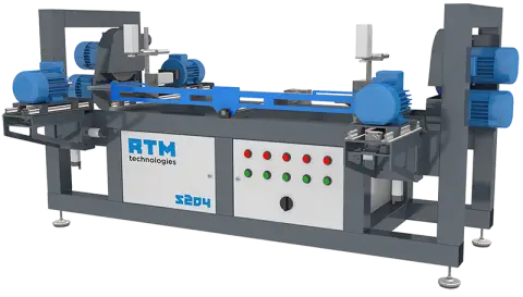Специальный сверлильно-присадочный станок с торцовкой RTM S2D4